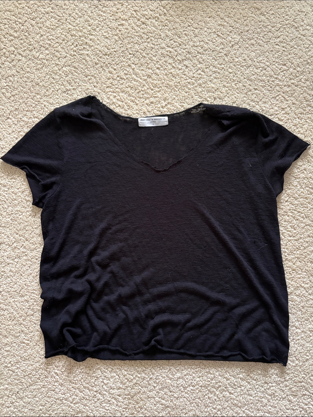 Urban Outfitters Lightweight Black V-Neck Women's Top - Picture 1 of 2
